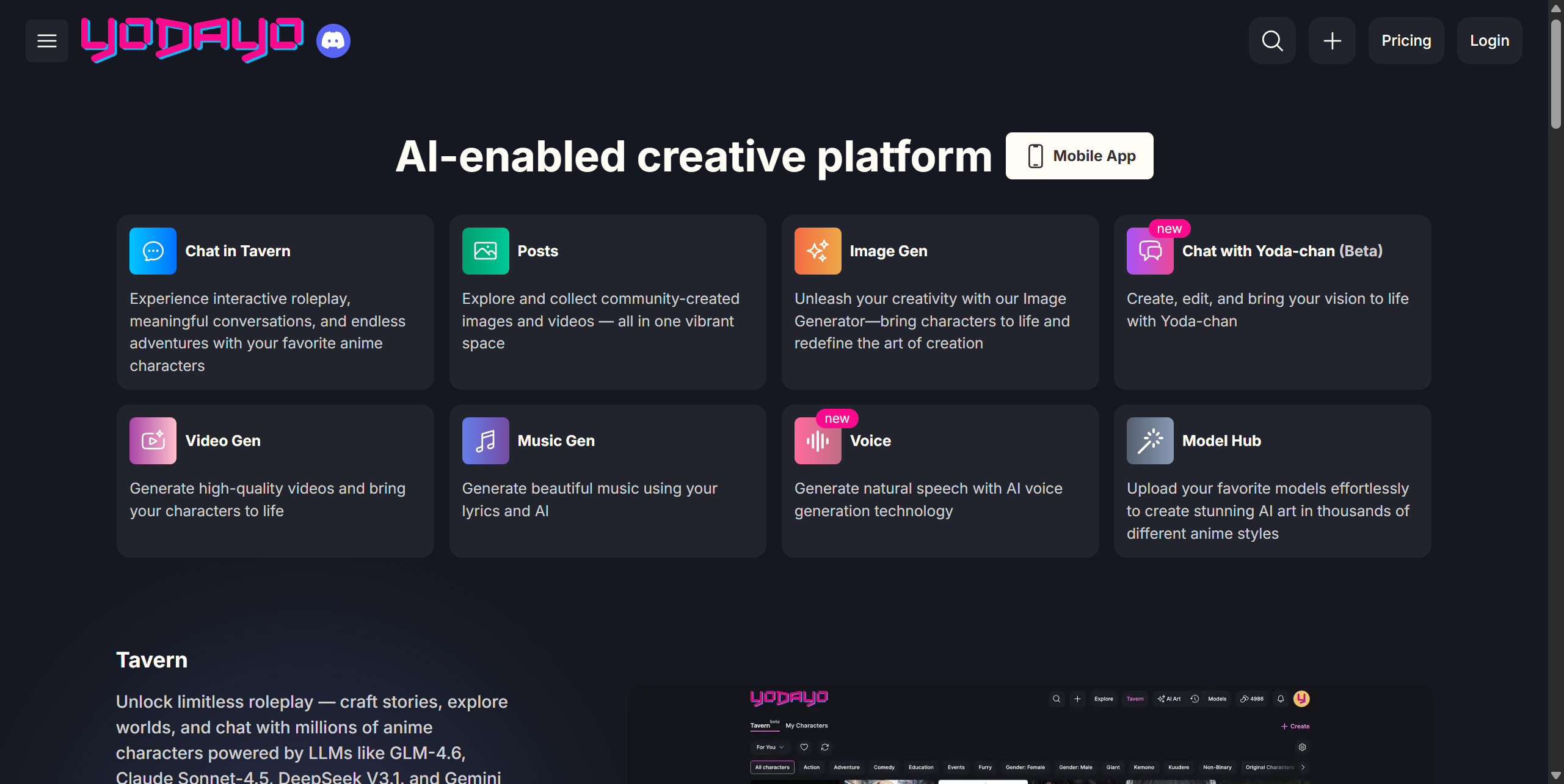 Chub AI character browser - explore the full catalog